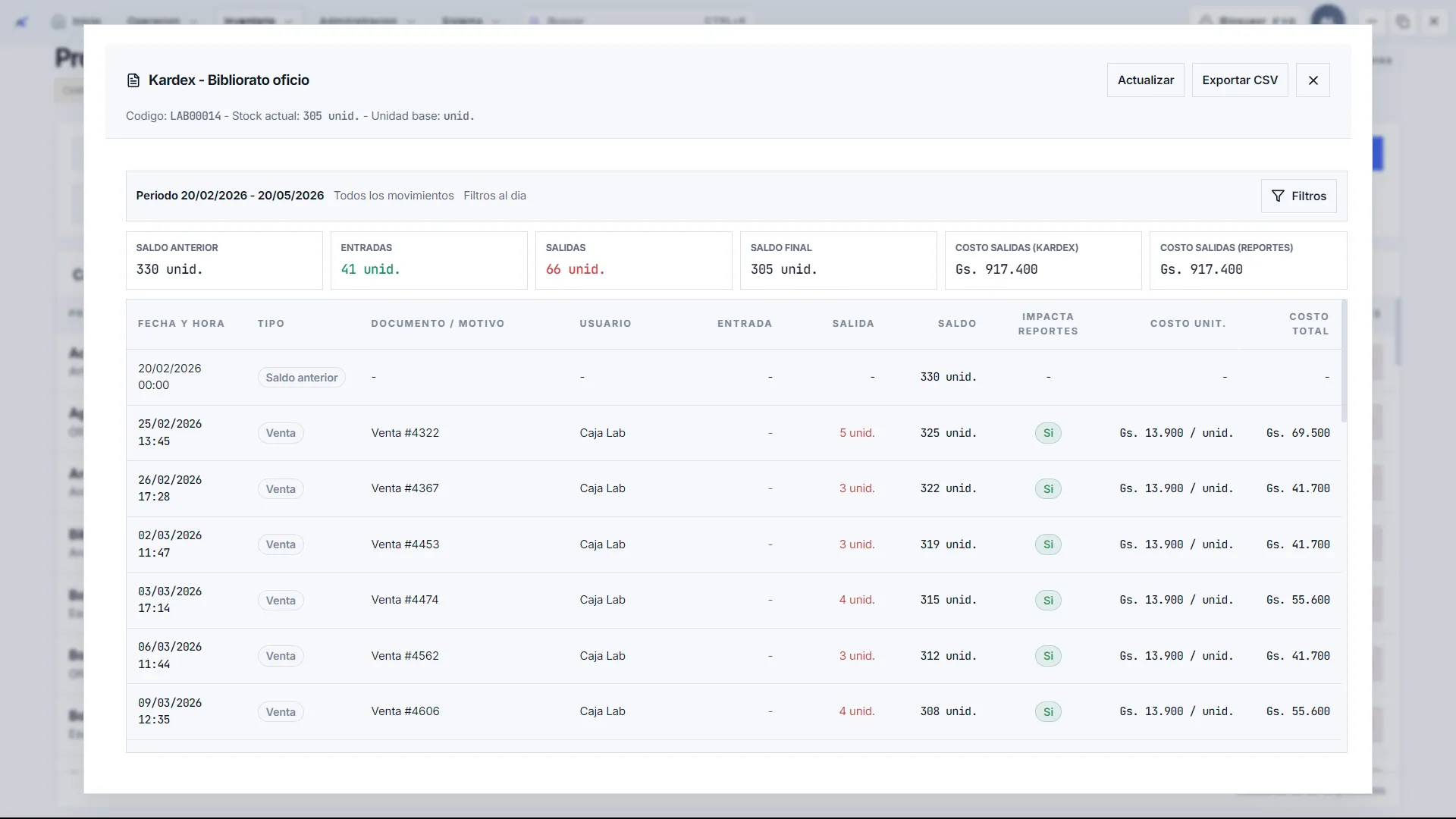 Interfaz de configuración avanzada mostrando importación de datos y definición de servicios